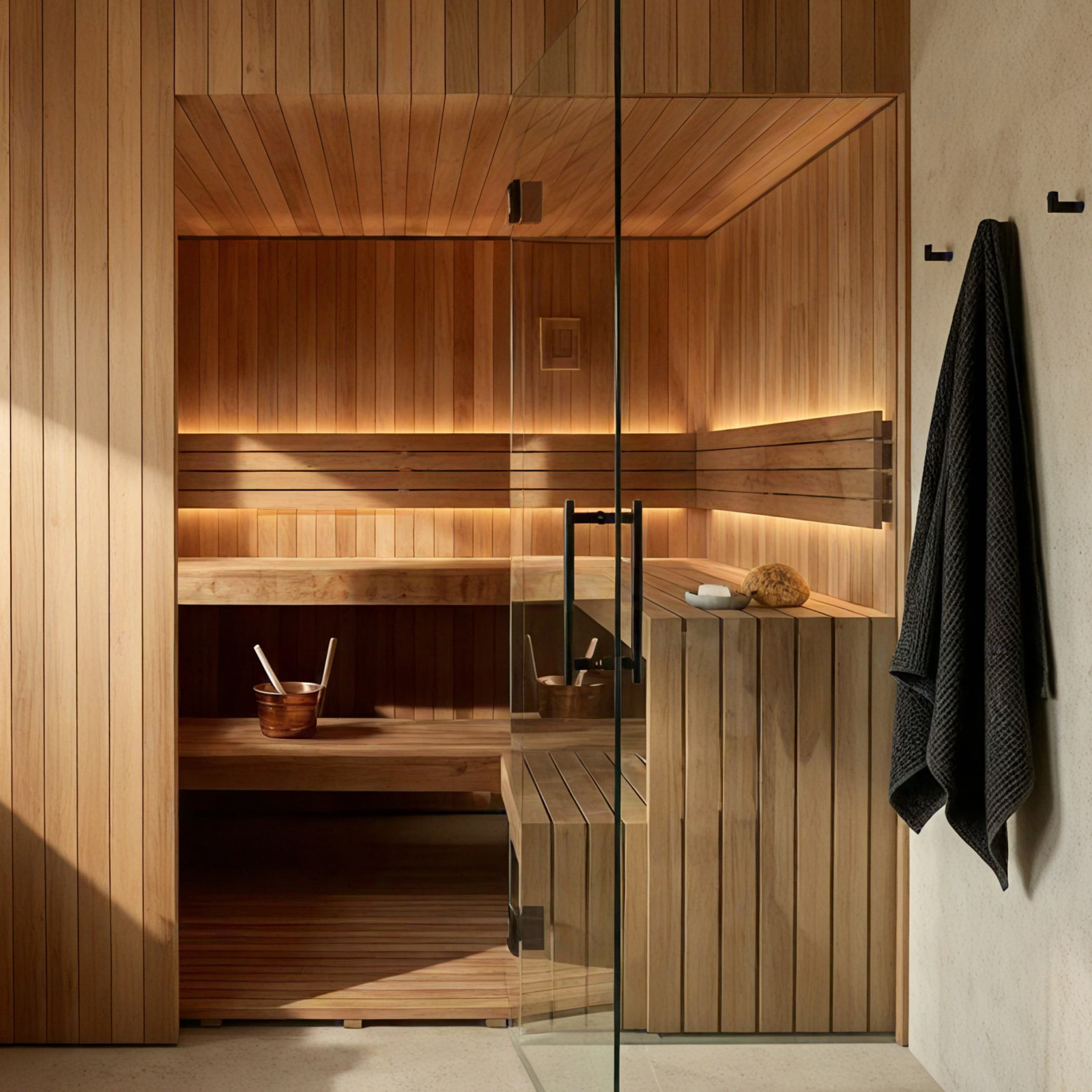 A dry sauna