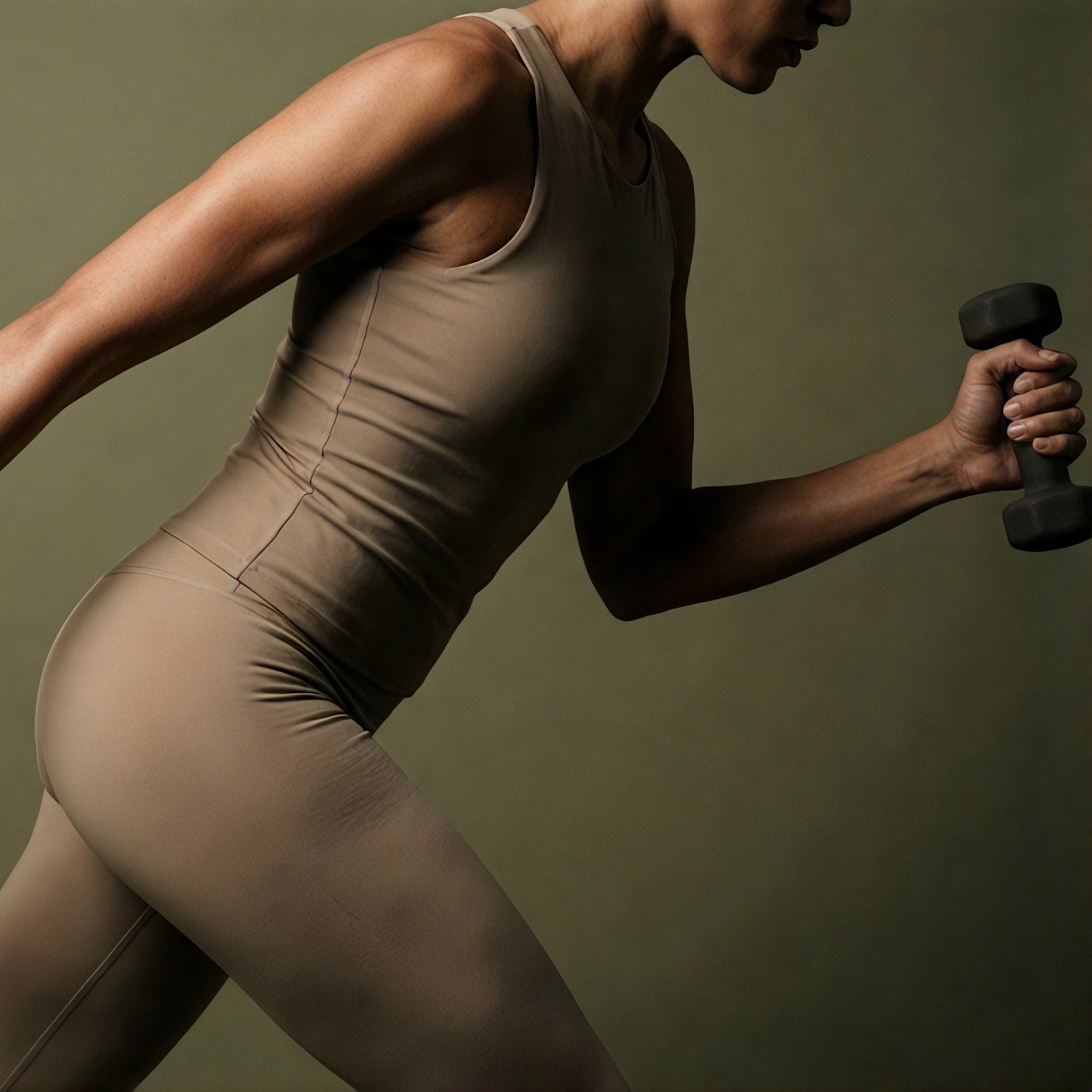A woman exercising